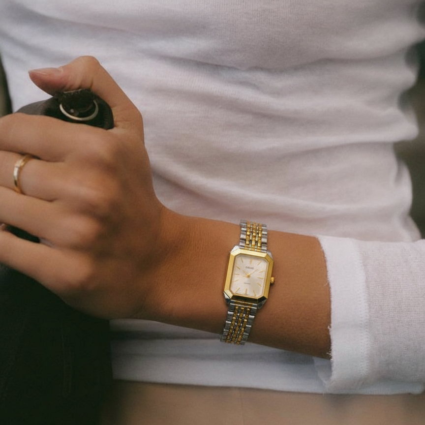 Premium Two Tone Stainless Steel / White