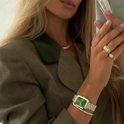 Premium Two Tone Stainless Steel / Green