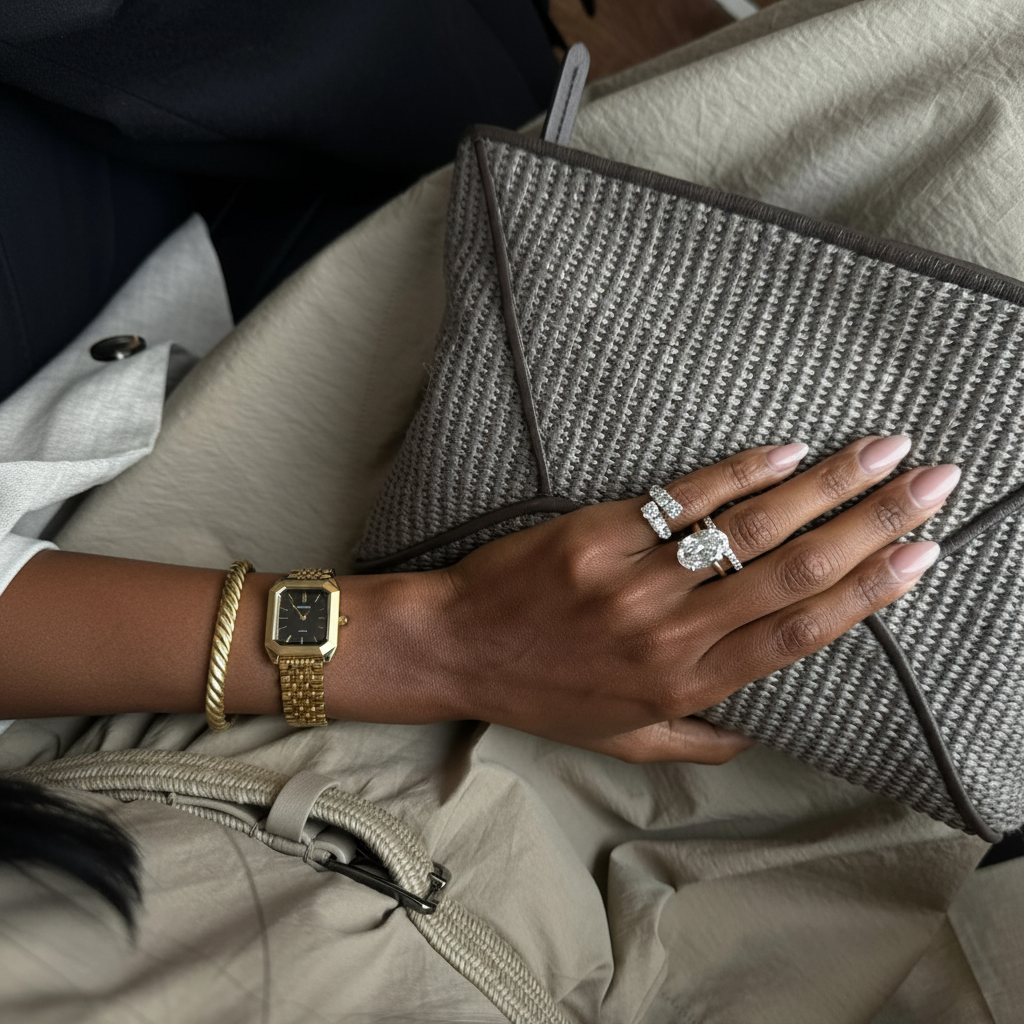 Premium 14k Gold Stainless Steel / Black