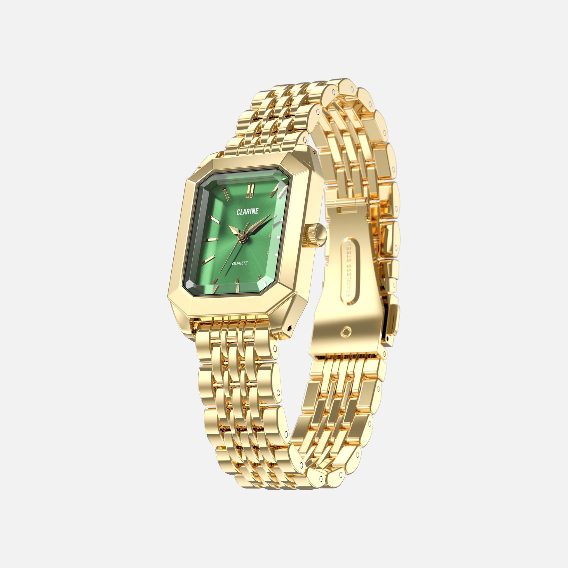Premium 14k Gold Stainless Steel / Green