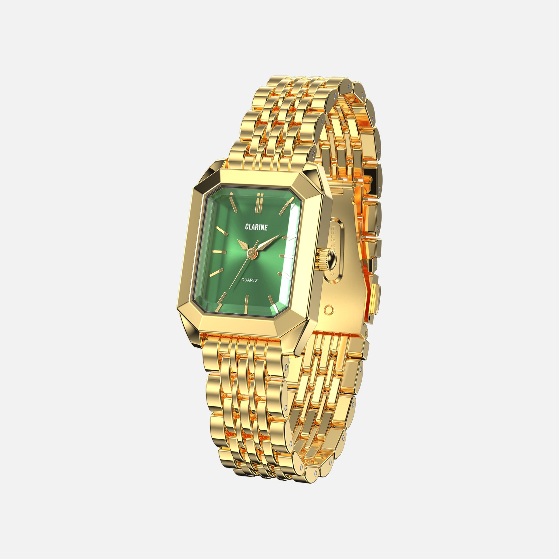 Premium 14k Gold Stainless Steel / Green