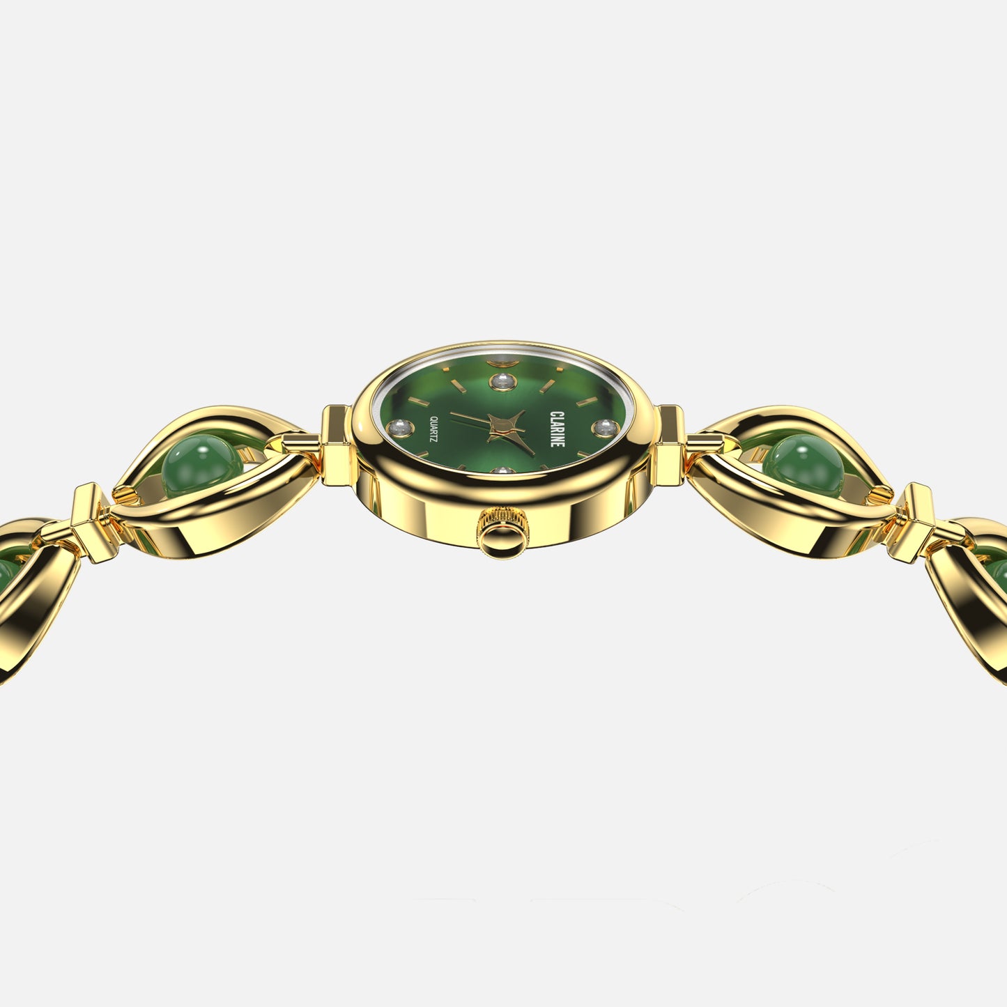 Premium 14k Gold Stainless Steel / Green