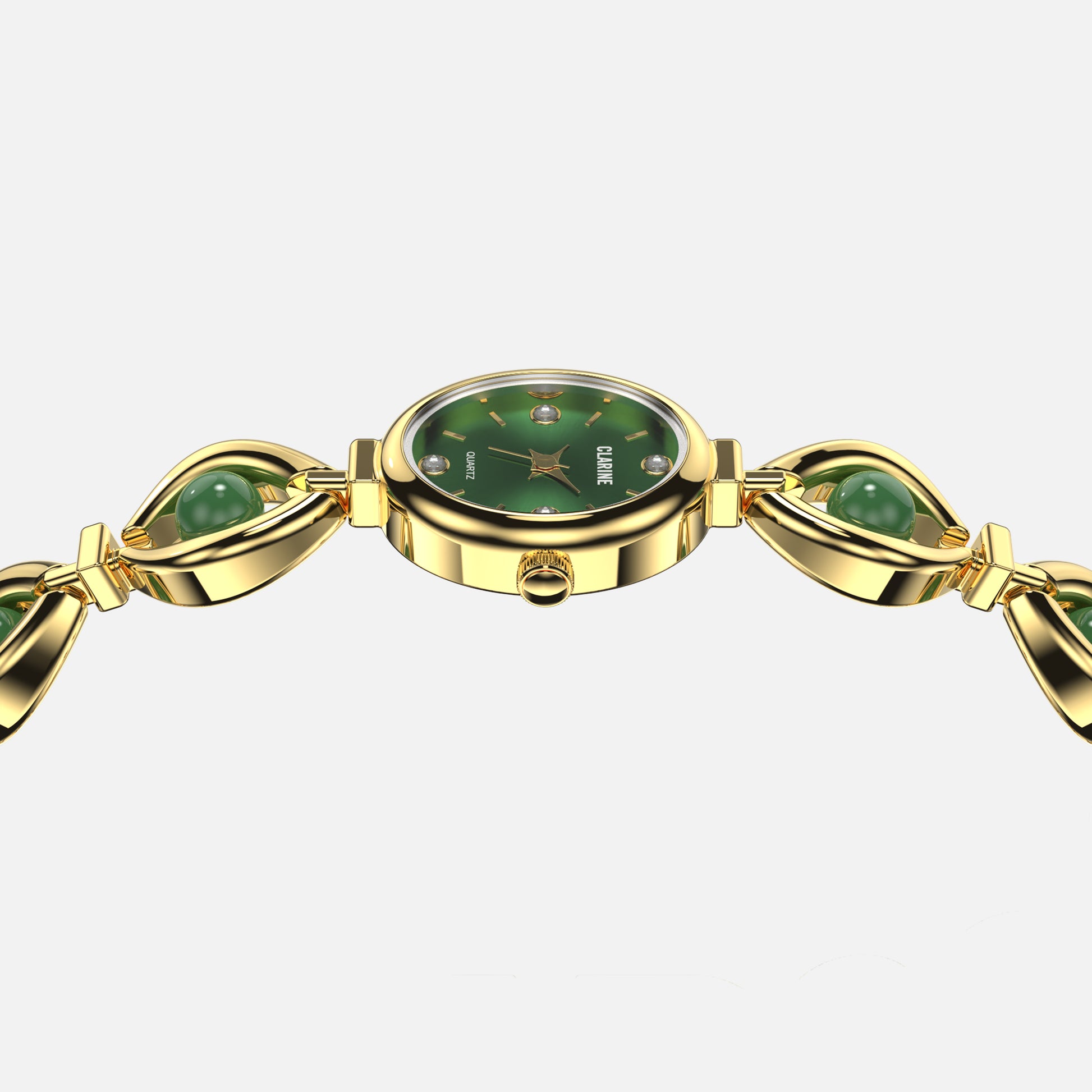 Premium 14k Gold Stainless Steel / Green