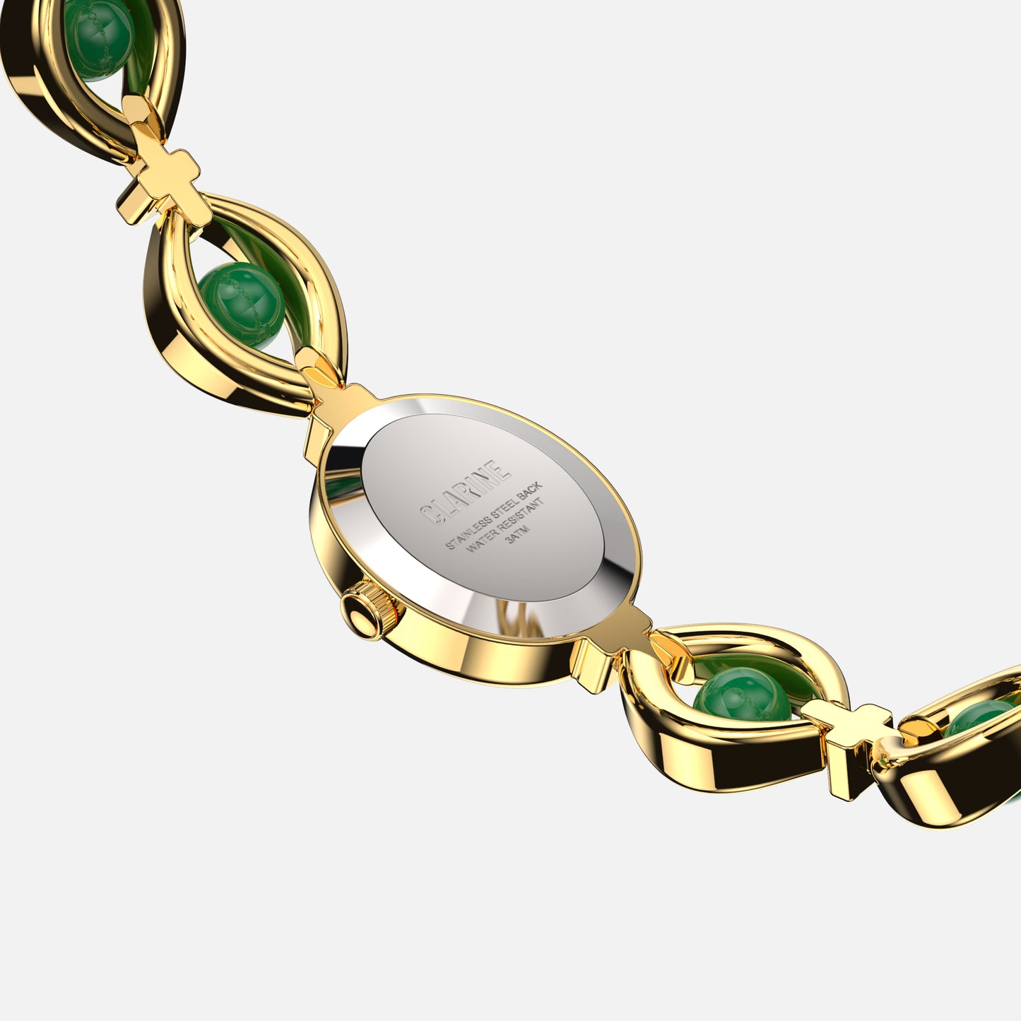 Premium 14k Gold Stainless Steel / Green