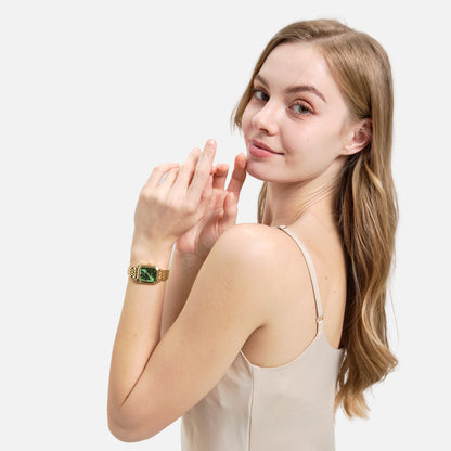 Premium 14k Gold Stainless Steel / Green